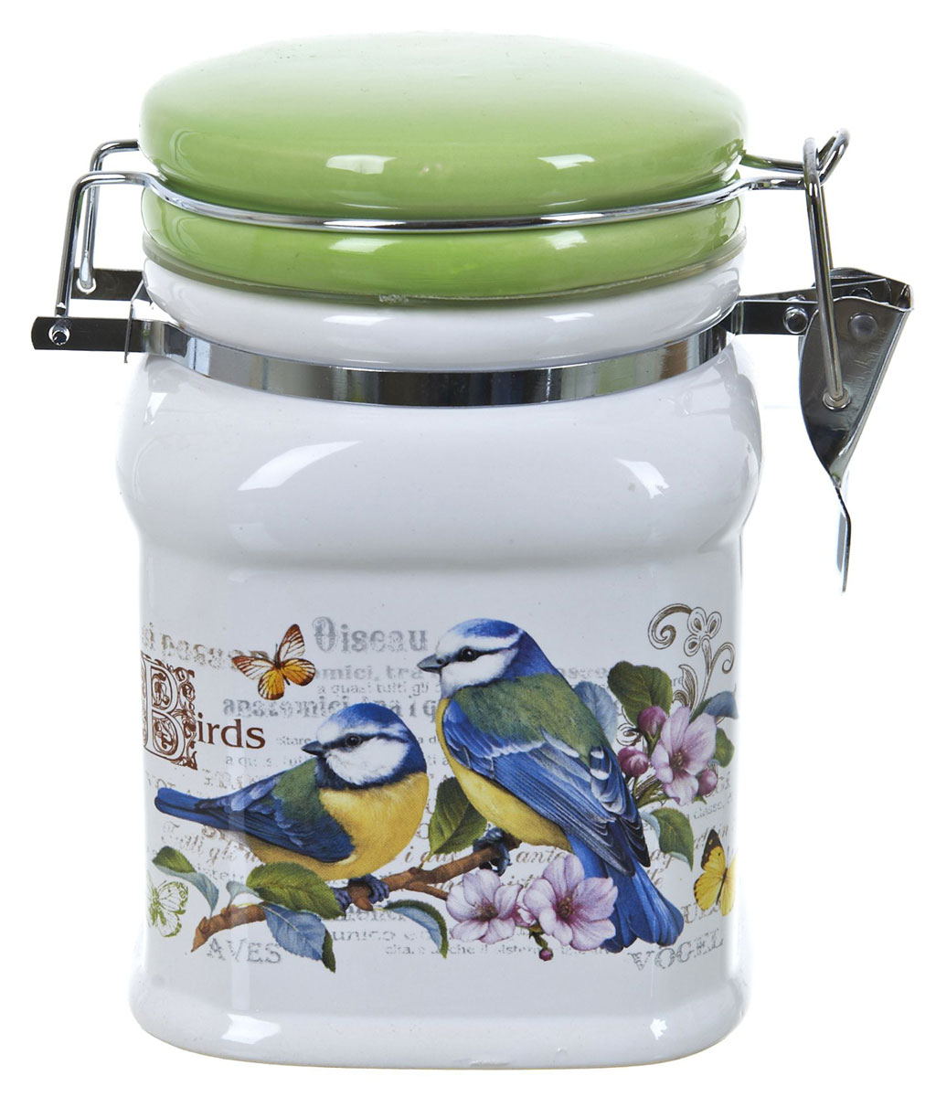 Банка для сыпучих продуктов Polystar Birds, 700 млL2430770 Банка для сыпучих продуктов Polystar Birds, 700 млL2430770Банка для сыпучих продуктов изготовлена из прочной доломитовой керамики, покрытой слоем сверкающей гладкой глазури. Изделие оформлено красочным изображением. Банка прекрасно подойдет для хранения различных сыпучих продуктов: чая, кофе, сахара, круп и многого другого. Благодаря силиконовой прослойке и бугельному замку, крышка герметично закрывается, что позволяет дольше сохранять продукты свежими. Изящная емкость не только поможет хранить разнообразные сыпучие продукты, но и стильно дополнит интерьер кухни.