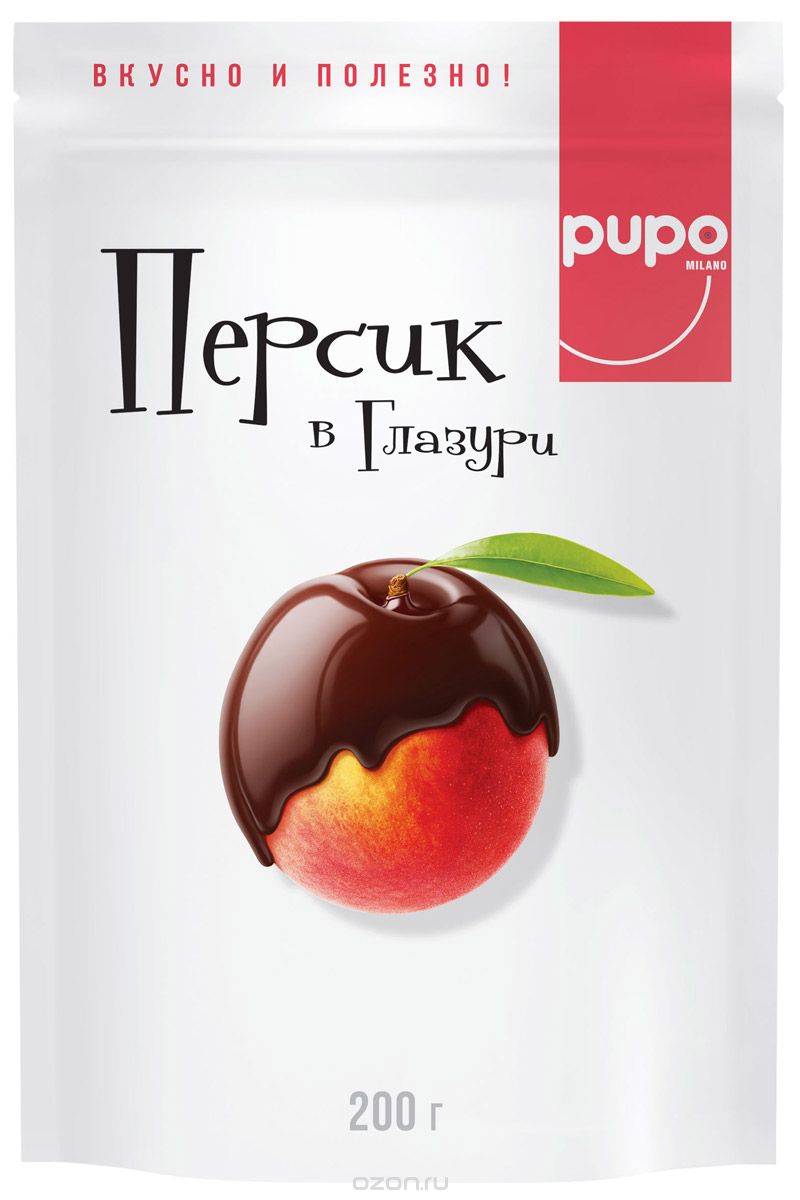 Pupo конфеты Персик в шоколадной глазури, 200 г14.4155 Pupo конфеты Персик в шоколадной глазури, 200 г14.4155Вяленые персики издавна считались на Востоке особенным, изысканным лакомством. Персики Pupo, сушеные в естественных условиях под лучами жаркого солнца Персии, отличаются не только вкусовыми качествами, но и большой пользой для организма человека. Вяленые дольки персиков в шоколадной глазури богаты витаминами, углеводами, каротиноидами, эфирными маслами и микроэлементами. Они прекрасно заменят привычные сладости, став любимым десертом для взрослых и детей.