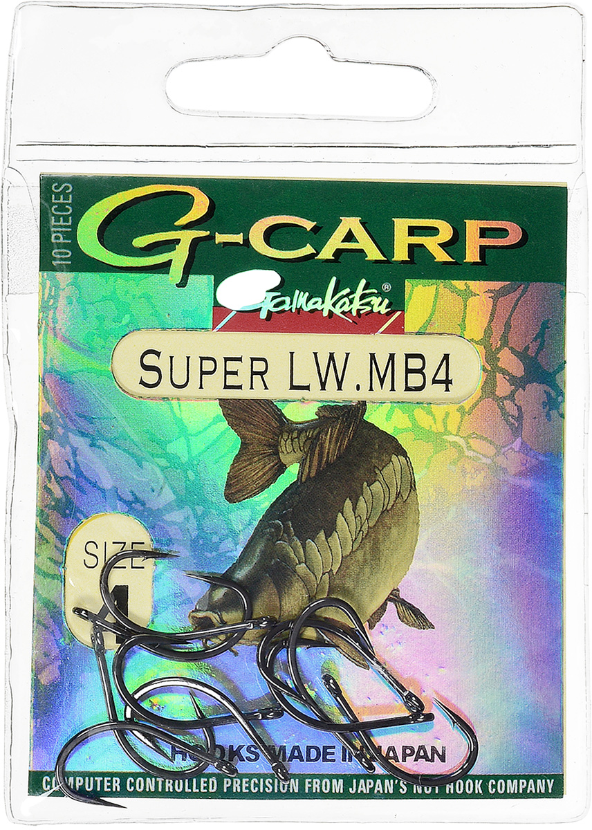 Крючок рыболовный Gamakatsu G-Carp Super LW MB4, размер 4, 10 шт14686600400 Крючок рыболовный Gamakatsu G-Carp Super LW MB4, размер 4, 10 шт14686600400Крючок Gamakatsu G-Carp Super LW MB4 подходит для ловли карпа. Изделие изготовлено из стали повышенной прочности. Крючок долго остается острым и легко впивается даже в твердую кость. Крючок не имеет бокового отгиба, жало прямое. Применяется в составе волосяных оснасток с тонущими насадками, а также с насадками типа снеговик. Подходит для растительных и животных насадок. Крючок прекрасно справляется на участках дна с наличием донного мусора. Размер: 4. Количество: 10 шт. Вид головки: кольцо.