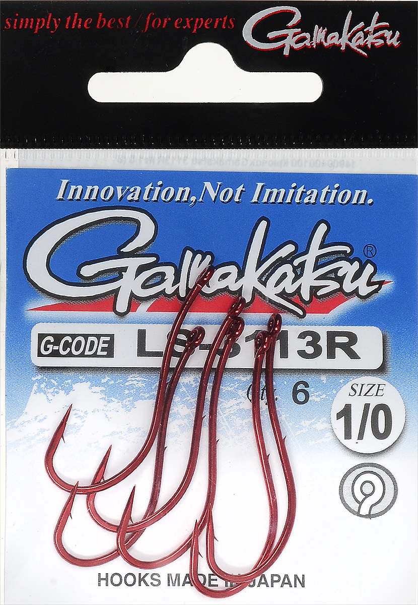 Крючок рыболовный Gamakatsu LS-3113R, размер 1/0, 6 шт14900400100 Крючок рыболовный Gamakatsu LS-3113R, размер 1/0, 6 шт14900400100Крючок Gamakatsu LS-3113R предназначен для ловли крупной рыбы. Изделие изготовлено из высококачественной и прочной стали. Крючок прекрасно справляется с любой рыбой как на море, так и на спокойной воде. Размер: 1/0. Количество: 6 шт. Вид головки: кольцо.