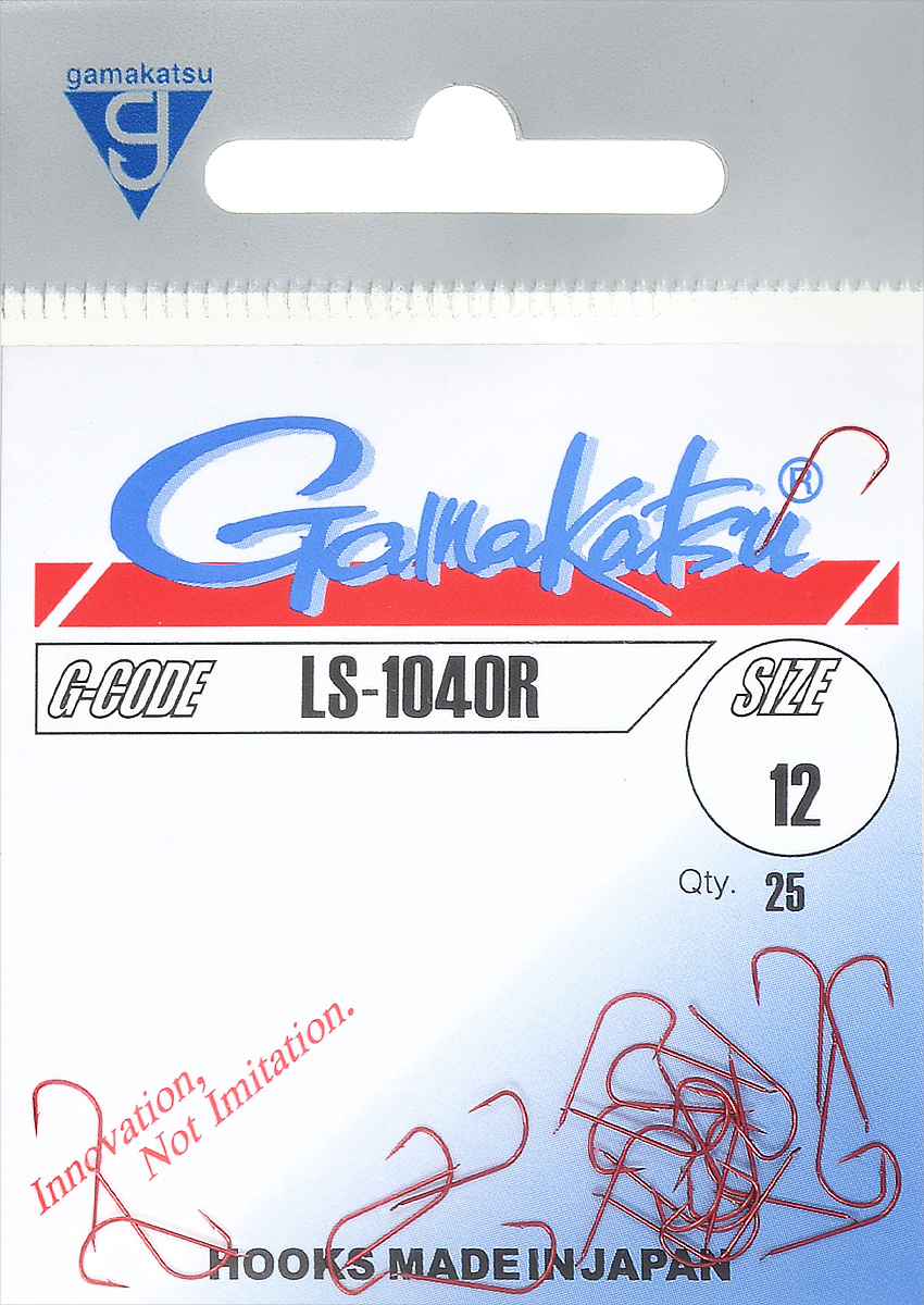 Крючок рыболовный Gamakatsu LS-1040R, размер 12, 25 шт14651601200 Крючок рыболовный Gamakatsu LS-1040R, размер 12, 25 шт14651601200Крючок Gamakatsu LS-1040R прекрасно подойдет для ловли мелкой рыбы. Изделие изготовлено из высококачественной стали и окрашено в красный цвет. Крючок идеально справляется с любой рыбой как на море, так и на спокойной воде. Размер: 12. Количество: 25 шт. Вид головки: лопатка.