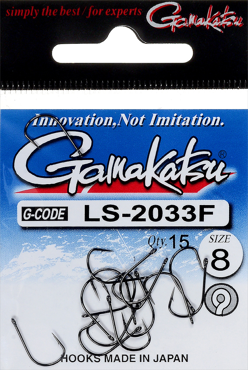 Крючок рыболовный Gamakatsu LS-2033F, размер 8, 15 шт14792200800 Крючок рыболовный Gamakatsu LS-2033F, размер 8, 15 шт14792200800Крючок Gamakatsu LS-2033F предназначен для ловли карпа. Изделие изготовлено из высококачественной и прочной стали. Подходит для растительных и животных насадок. Крючок прекрасно справляется с любой рыбой как на море, так и на спокойной воде. Размер: 8. Количество: 15 шт. Вид головки: кольцо.