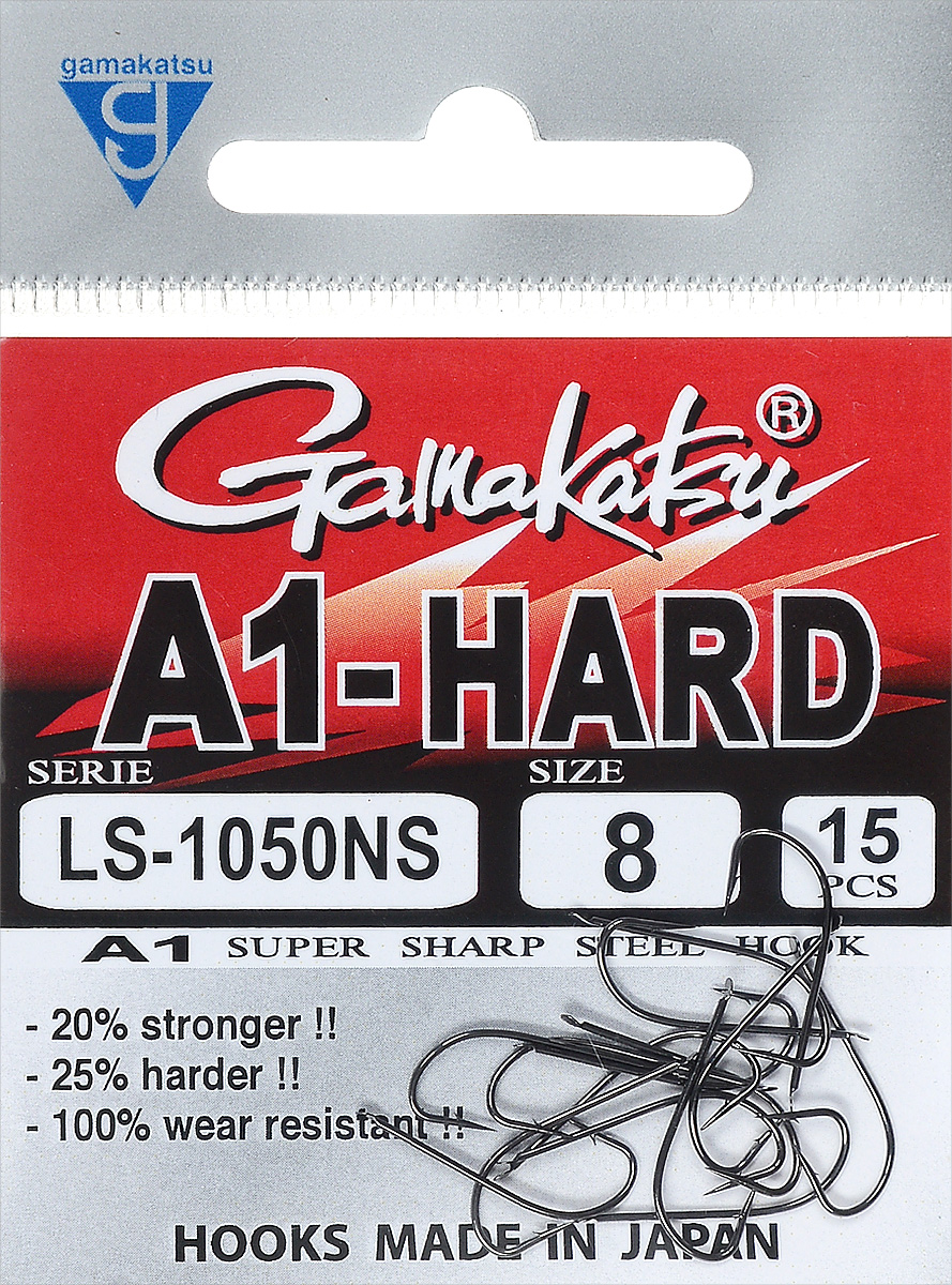 Крючок рыболовный Gamakatsu A1 LS-1050NS, размер 8, 15 шт14764500800 Крючок рыболовный Gamakatsu A1 LS-1050NS, размер 8, 15 шт14764500800Крючок Gamakatsu A1 LS-1050NS подходит для ловли рыбы. Изделие изготовлено из высококачественной стали. Крючок долго остается острым. Жало крючка отогнуто в бок. Крючок достаточно универсален и может применяться в разных видах ловли. Подходит для растительных и животных насадок. Крючок прекрасно справляется с любой рыбой как на море, так и на спокойной воде. Размер: 8. Количество: 15 шт. Вид головки: лопатка.