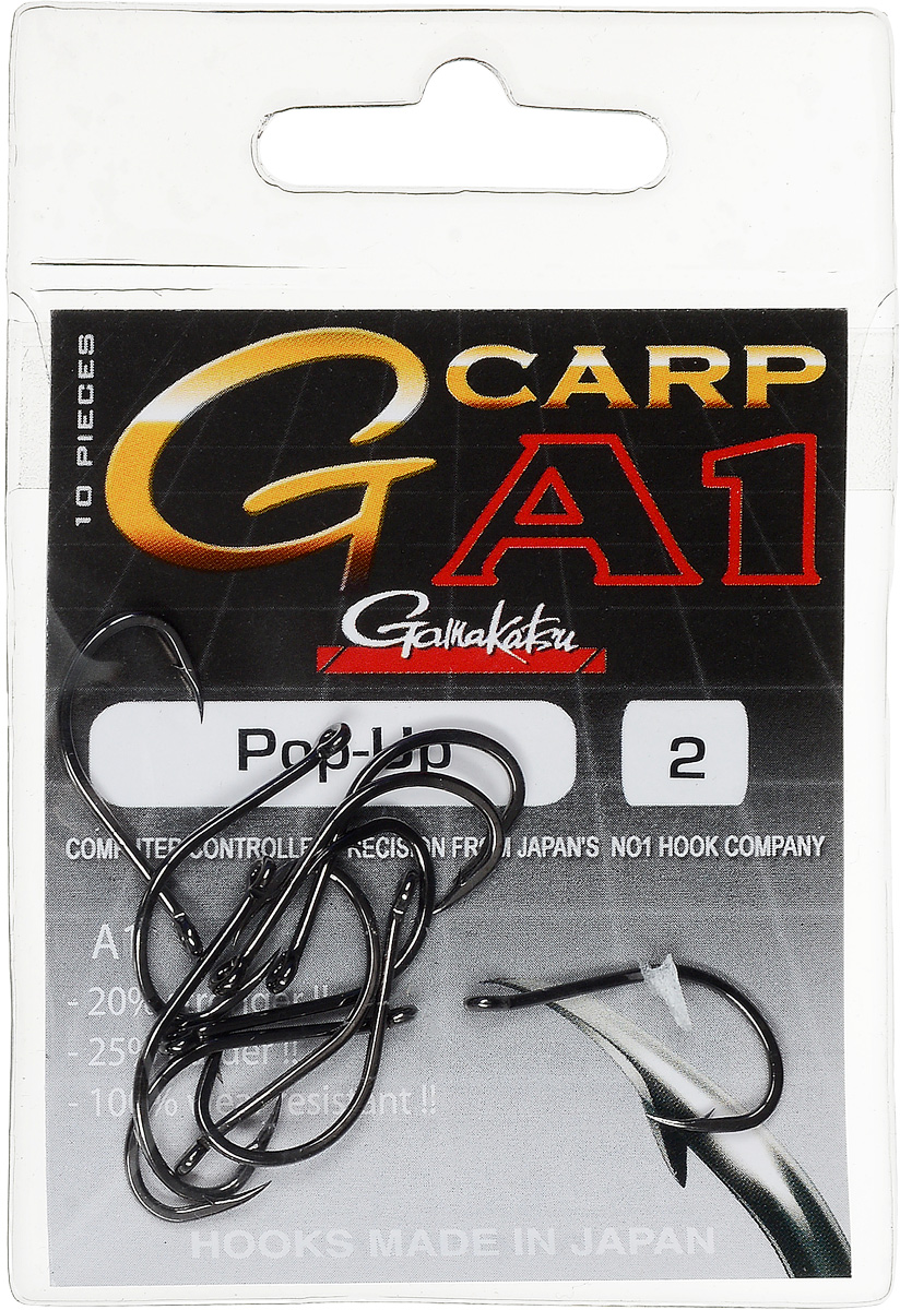 Крючок рыболовный Gamakatsu A1 G-Carp Pop-up, размер 2, 10 шт14717700200 Крючок рыболовный Gamakatsu A1 G-Carp Pop-up, размер 2, 10 шт14717700200Крючок Gamakatsu A1 G-Carp Pop-up подходит для ловли карпа. Изделие изготовлено из стали повышенной прочности. Крючки долго остаются острыми. Жесткий крючок будет держать более острые углы в течение длительного вываживания и не сломается. Подходит для растительных и животных насадок. Крючок прекрасно справляется с любой рыбой как на море, так и на спокойной воде. Размер: 2. Количество: 10 шт. Вид головки: кольцо.