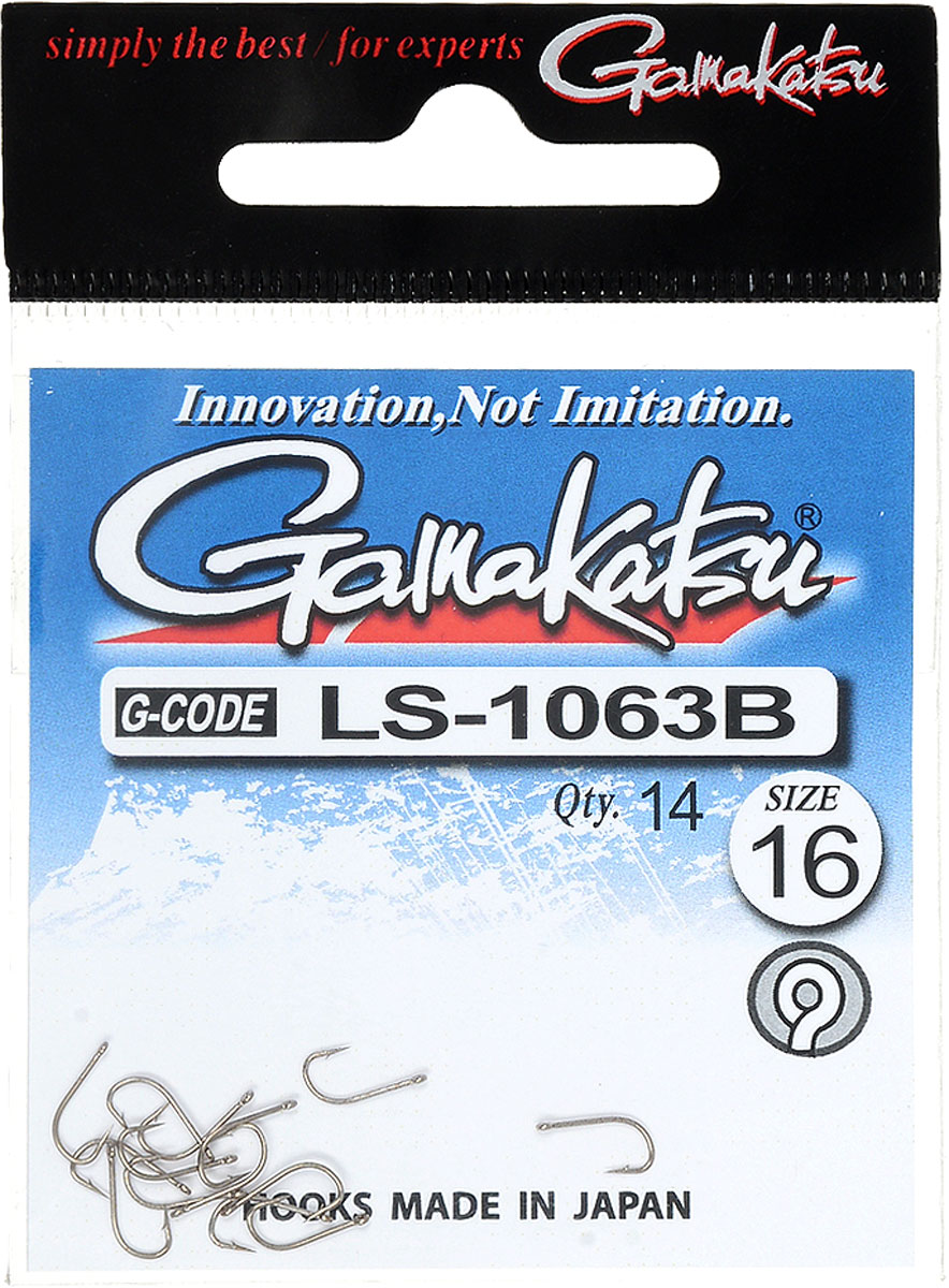 Крючок рыболовный Gamakatsu LS-1063B, размер 16, 14 шт14792401600 Крючок рыболовный Gamakatsu LS-1063B, размер 16, 14 шт14792401600Крючок Gamakatsu LS-1063B предназначен для ловли мелкой рыбы. Изделие изготовлено из высококачественной и прочной стали. Крючок прекрасно справляется с любой рыбой как на море, так и на спокойной воде. Размер: 16. Количество: 14 шт. Вид головки: кольцо.