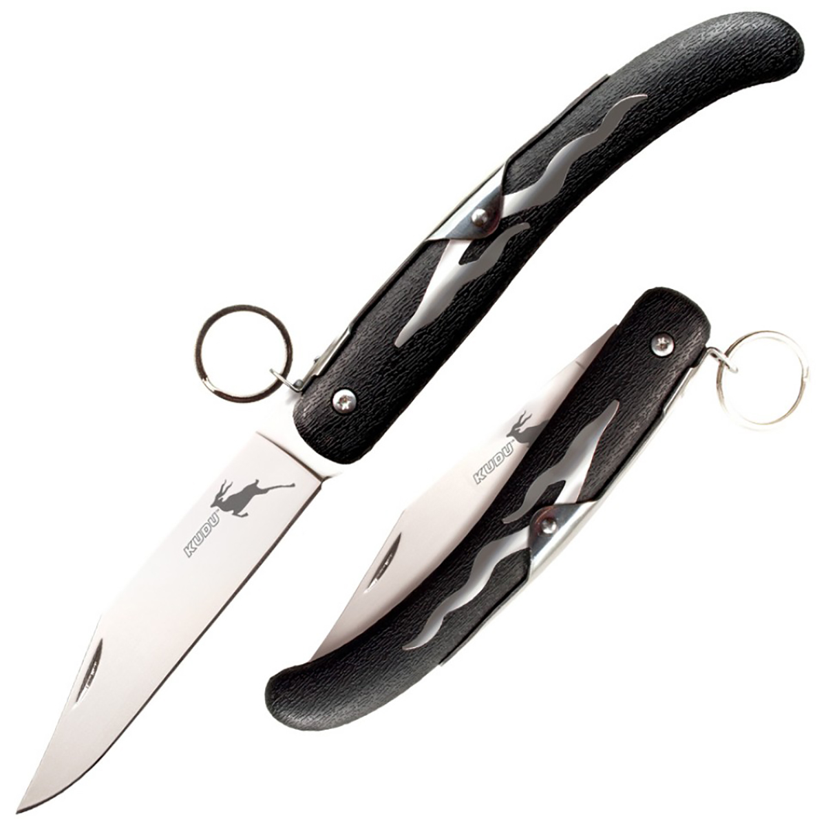 Нож Cold Steel Kudu, длина клинка 10,7 смCS/20K Нож Cold Steel Kudu, длина клинка 10,7 смCS/20KСреди разновидностей складных ножей бюджетный вариант Cold Steel Kudu/Eland смогут позволить себе все желающие. Малая стоимость не отменяет подхода к надежности производителя Колд Стил. В представленной модели используется нержавеющая сталь немецкого качества. Универсальная форма клинка расширяет области применения.Закрепление клинка при сложении происходит с помощью засечки на его поверхности. Рукоятка изготовлена из материала Zytel®, высокопрочного, ударостойкого и комфортного в применении. Металлическое колечко на ручке позволит фиксировать нож Cold Steel Kudu/Eland.