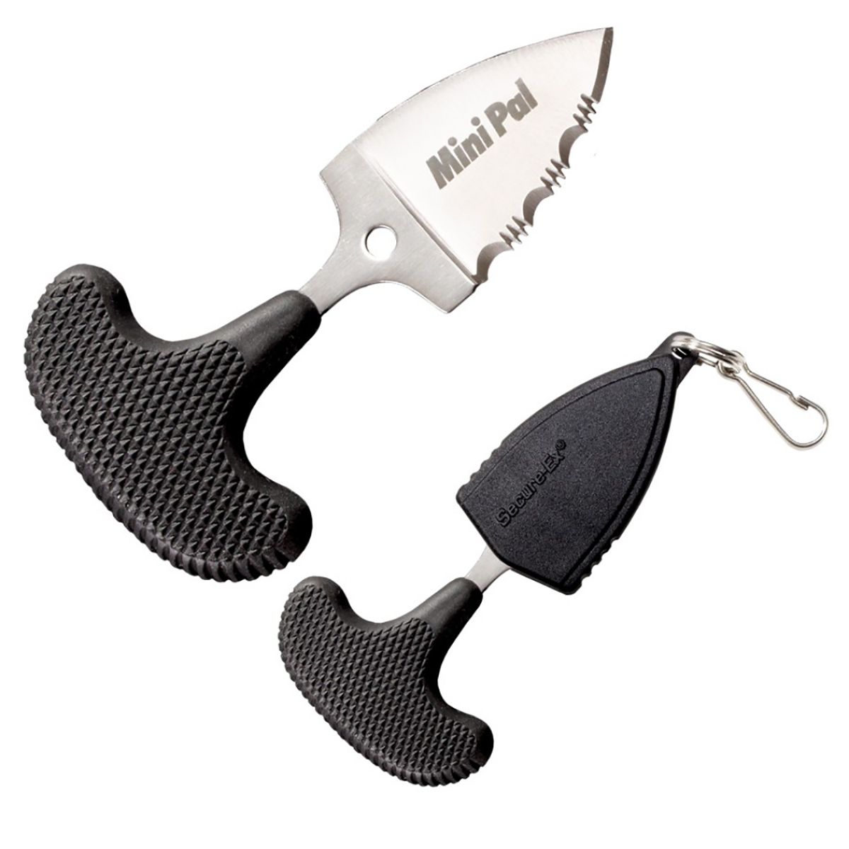 Нож Cold Steel Mini Pal, с фиксированным клинком, серрейтор, длина клинка 2,5 смCS/43NSK Нож Cold Steel Mini Pal, с фиксированным клинком, серрейтор, длина клинка 2,5 смCS/43NSKКомпания Колд Стил существует на рынке более тридцати лет и успела занять за это время лидирующее место в области изготовления холодного оружия и аксессуаров. Модель нож Cold Steel Mini Pal одна из многих разновидностей, присутствующая в ассортименте концерна. Его рукоять удобно и устойчиво ложиться между пальцами и выполнена из эластомера, имеющего противоскользящую поверхность и устойчивого к ударам и повреждениям.Клинок, в форме вытянутого немного треугольника с зазубренным лезвием изготовлен из долговечной стали, устойчивой к ржавению и другим внешним воздействиям, идеально приспособлено для работ с древесиной или взаимодействию с тканями. Идущие в комплекте прочные ножны имею приспособление для ношения ножа.