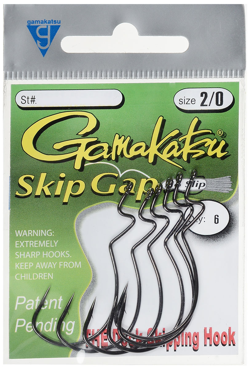 Крючок рыболовный Gamakatsu Skip Gap Minor, размер 2/0, 6 шт14789600200 Крючок рыболовный Gamakatsu Skip Gap Minor, размер 2/0, 6 шт14789600200Крючок Gamakatsu Skip Gap Minor прекрасно подойдет для ловли крупной рыбы. Изделие изготовлено из высококачественной стали. Офсетный крючок предназначен для крепления силиконовых и мягких приманок. Крючок идеально справляется с любой рыбой как на море, так и на спокойной воде. Размер: 2/0. Количество: 6 шт. Вид головки: кольцо.