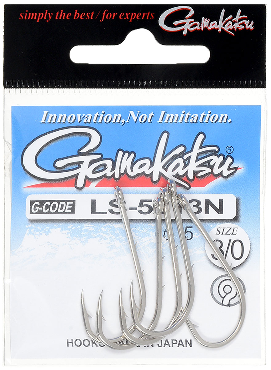 Крючок рыболовный Gamakatsu LS-5213N, размер 3/0, 5 шт14901400300 Крючок рыболовный Gamakatsu LS-5213N, размер 3/0, 5 шт14901400300Крючок Gamakatsu LS-5213N предназначен для ловли крупной рыбы. Изделие изготовлено из высококачественной и прочной стали. Крючок прекрасно справляется с любой рыбой как на море, так и на спокойной воде. Размер: 3/0. Количество: 5 шт. Вид головки: кольцо.