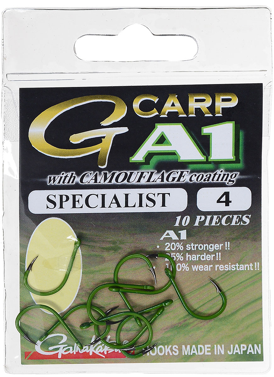   Gamakatsu "A1 G-Carp Camougreen Specialist",  4, 10 