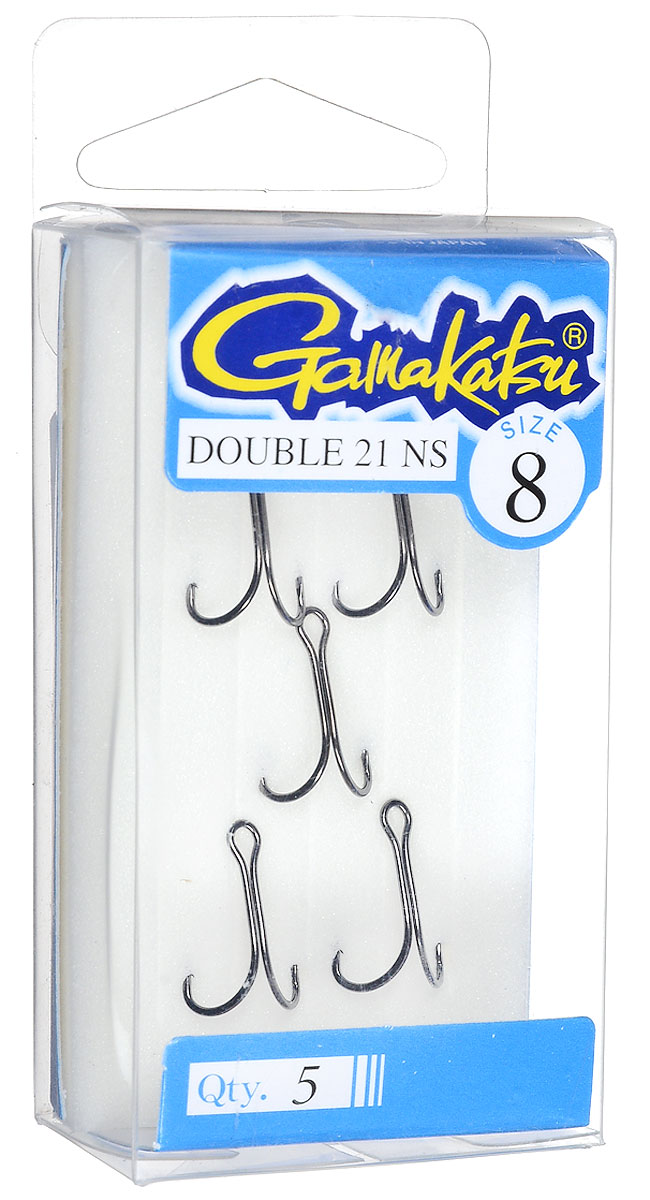 Крючок рыболовный Gamakatsu Double 21 NS, размер 8, 5 шт14728100800 Крючок рыболовный Gamakatsu Double 21 NS, размер 8, 5 шт14728100800Набор крючков Gamakatsu Double 21 NS предназначен для ловли рыбы. Крючки изготовлены из высококачественной стали. Изделия снабжены дополнительными бороздками для надежной фиксации приманки. Размер: 8. Длина крючка: 1,7 см. Количество 5 шт.