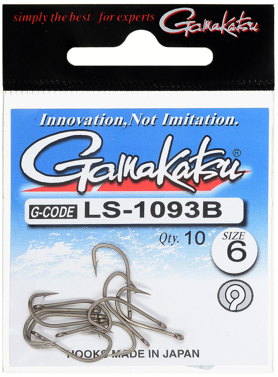 Крючок рыболовный Gamakatsu LS-1093B, размер 6, 10 шт14795900600 Крючок рыболовный Gamakatsu LS-1093B, размер 6, 10 шт14795900600Крючок Gamakatsu LS-1093B предназначен для ловли рыбы. Изделие изготовлено из высококачественной и прочной стали. Крючок прекрасно справляется с любой рыбой, как на море так и на спокойной воде. Размер: 6. Количество: 10 шт. Вид головки: кольцо.
