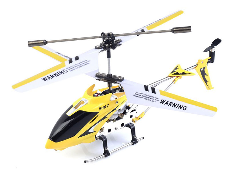 Syma Вертолет на радиоуправлении S107G цвет желтыйS107G yellow Syma Вертолет на радиоуправлении S107G цвет желтыйS107G yellowРадиоуправляемый вертолет SYMA S107G — превосходная игрушка для начинающих пилотов. Он сохраняет устойчивость в полете, отзывчивый на команды с пульта и маневренный. Эти качества достигаются за счет встроенного гироскопа и трехканальной системы управления. Движения вперед и назад обеспечивает задний винт, смещающий центр тяжести. Также игрушка может вращаться вокруг своей оси.