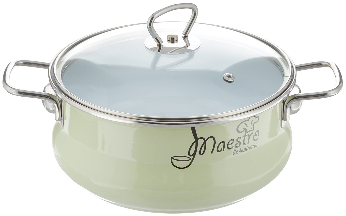 Кастрюля эмалированная Vitross Maestro с крышкой, 3,0 л. 8ST205S8SТ205S Кастрюля эмалированная Vitross Maestro с крышкой, 3,0 л. 8ST205S8SТ205SКастрюля Vitross Maestro изготовлена на стальной основе со стеклокерамическим покрытием - наиболее безопасный вид посуды. Стеклокерамика инертна и устойчива к пищевым кислотам, не вступает во взаимодействие с продуктами и не искажает их вкусовые качества. Прочный стальной корпус обеспечивает эффективную тепловую обработку пищевых продуктов, не деформируется с процессе эксплуатации. Посуда Vitross идеально подходит для тепловой обработки и хранения пищевых продуктов, приготовления холодных блюд и сервировки стола. Кастрюля оснащена двумя удобными ручками из нержавеющей стали. Крышка, выполненная из термостойкого стекла, позволит вам следить за процессом приготовления пищи. Крышка плотно прилегает к краю кастрюли, предотвращая проливание жидкости и сохраняя аромат блюд. Изделие подходит для всех типов плит, включая индукционные. Можно мыть в посудомоечной машине. Это идеальный подарок для современных хозяек, которые следят за своим здоровьем и здоровьем своей...