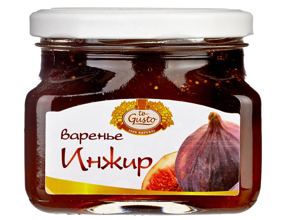 te Gusto Варенье из инжира, 430 г4657155300293 te Gusto Варенье из инжира, 430 г4657155300293Инжир (фига, винная ягода) субтропический листопадный фикус. В Средней Азии, на Кавказе и в Крыму выращивают в открытом грунте как ценное плодовое растение. Инжир обыкновенный - плодовое дерево семейства тутовых давно знают и любят люди. Ценят они его не только за вкусные и питательные качества, но и за лечебные. И хотя плоды инжира используются с глубокой древности, лишь сравнительно недавно было установлено, что в них содержится целый ряд биологически активных веществ, очень важных для нормального функционирования организма. Отвар плодов и варенье из них оказывают потогонное и жаропонижающее действие, улучшают пищеварение и имеют легкий слабительный эффект.