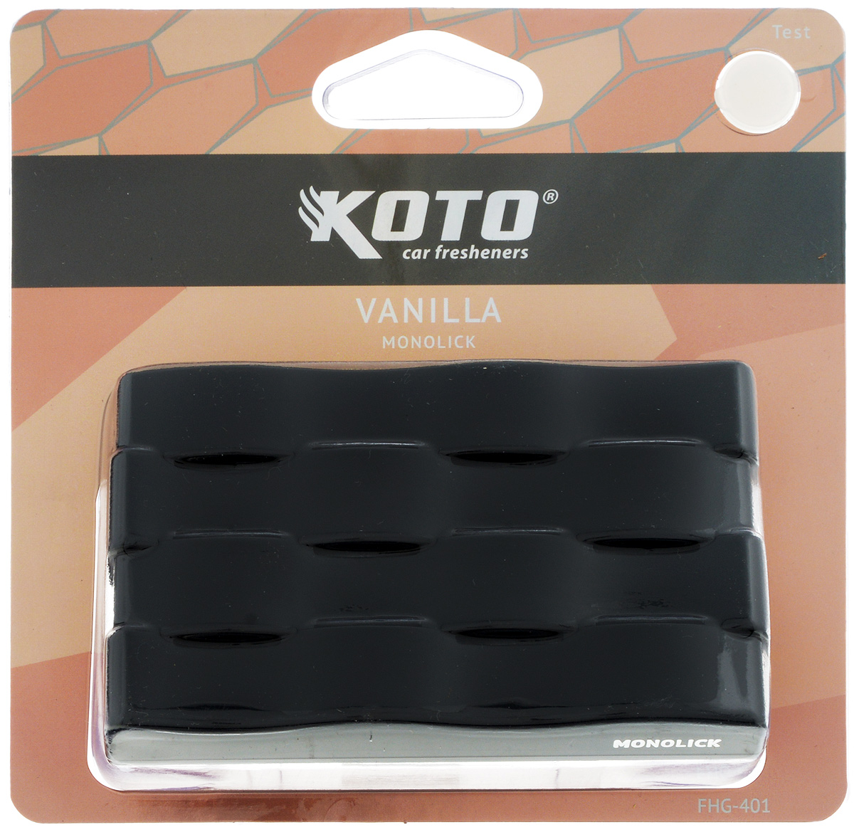 Ароматизатор автомобильный Koto Monolick. Vanilla, гелевый, 90 гFHG-401 Ароматизатор автомобильный Koto Monolick. Vanilla, гелевый, 90 гFHG-401Автомобильный ароматизатор Koto Monolick. Vanilla эффективно устраняет неприятные запахи и придает приятный аромат. Сочетание геля с парфюмами наилучшего качества обеспечивает устойчивый запах. Кроме того, ароматизатор обладает элегантным дизайном. Благодаря специальной конструкции, изделие крепится на горизонтальную поверхность. Товар сертифицирован.