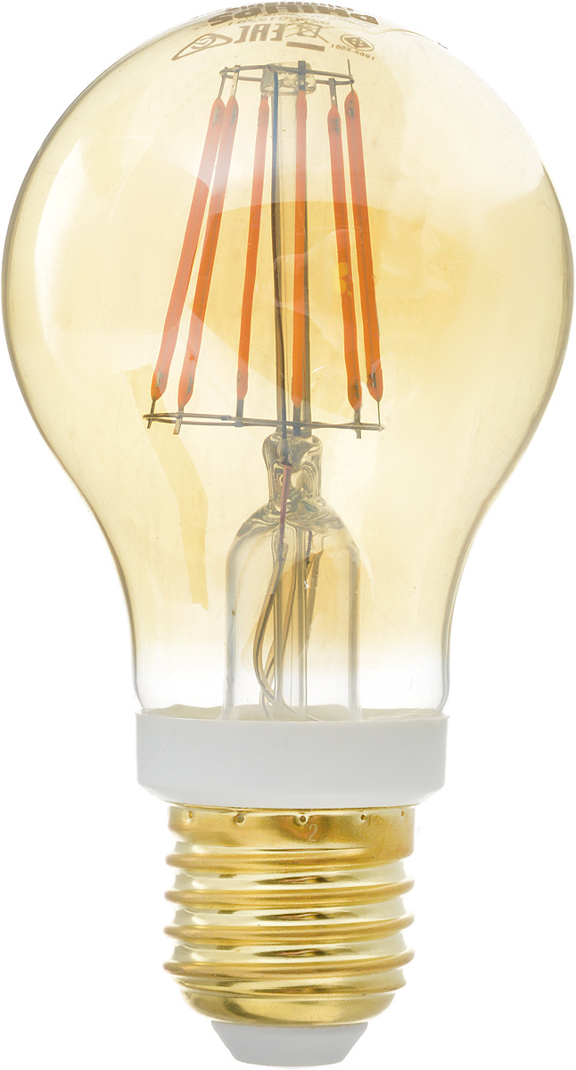 Лампа светодиодная Philips LED bulb, цоколь E27, 7,5W, 2000KЛампа LEDCla 7.5-60W A60 E27 2000K GOLD Лампа светодиодная Philips LED bulb, цоколь E27, 7,5W, 2000KЛампа LEDCla 7.5-60W A60 E27 2000K GOLDСовременные светодиодные лампы LED bulb экономичны, имеют долгий срок службы и мгновенно загораются, заполняя комнату светом. Лампа классической формы и высокой яркости позволяет создать уютную и приятную обстановку в любой комнате вашего дома. Светодиодные лампы потребляют на 88 % меньше электроэнергии, чем обычные лампы накаливания, излучая при этом привычный и приятный теплый свет. Срок службы светодиодной лампы LED bulb составляет до 15 000 часов, что соответствует общему сроку службы пятнадцати ламп накаливания. Благодаря чему менять лампы приходится значительно реже, что сокращает количество отходов. Напряжение: 220-240 В. Световой поток: 600 lm. Эквивалент мощности в ваттах: 60 Вт.