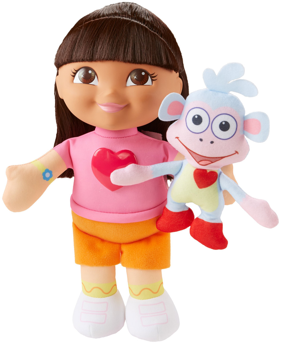 Dora the Explorer Музыкальная игрушка Поющие Даша и БашмачокDVL81 Dora the Explorer Музыкальная игрушка Поющие Даша и БашмачокDVL81Даша и Башмачок обожают петь вместе! Сожми каждого из этих маленьких друзей в руке, и они споют свою особую песенку! Сожми еще раз, и эти верные друзья споют дуэтом о своих невероятных приключениях! Во время пения сердечко Даши начинает светиться и мерцать!