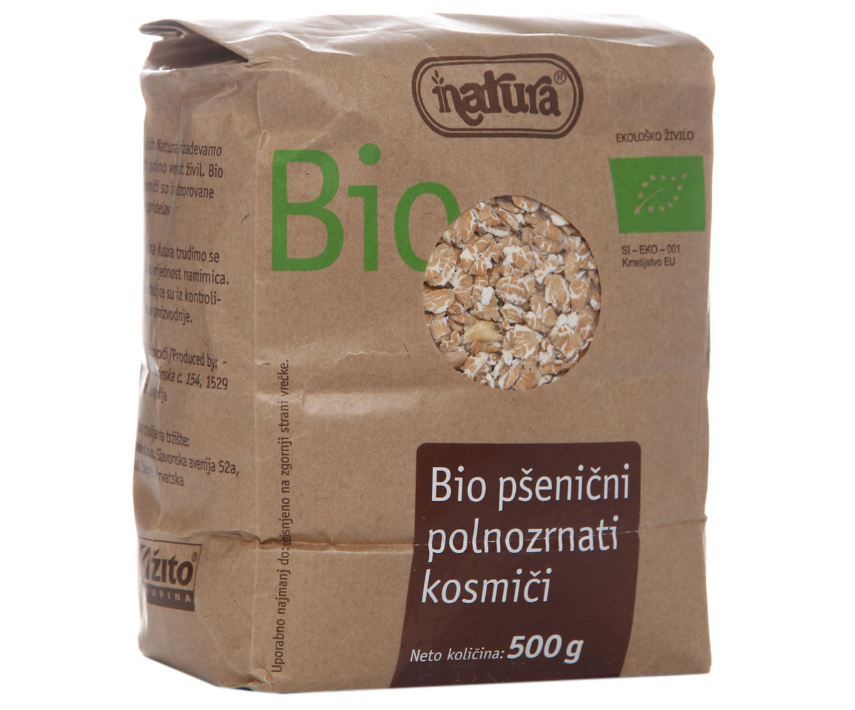 Zito Natura Bio Хлопья пшеничные цельнозерновые, 500 г3400204 Zito Natura Bio Хлопья пшеничные цельнозерновые, 500 г3400204Биологически произведенные хлопья из цельных зерен пшеницы являются источником необходимой клетчатки, всех минералов и витаминов. Органические продукты Zito Natura имеют маркировку в соответствии с законодательством и европейскую экологическую маркировку сертифицированных органических продуктов питания, так как при их производстве не используются удобрения и распылители, запрещенные в органическом производстве и обработке. Органические продукты произведены под контролем SI - EKO - 001. Органические продукты Natura производятся в регионах, где природа пока еще живет своей жизнью. Они попадают на полки магазинов и на столы людей, выбирающих здоровое питание, в той же форме, в которой их создала природа: натуральными, питательными и здоровыми. Разнообразные натуральные зерна и семена обладают всеми свойствами злаков, полностью сохраняя, таким образом, свои полезные качества.