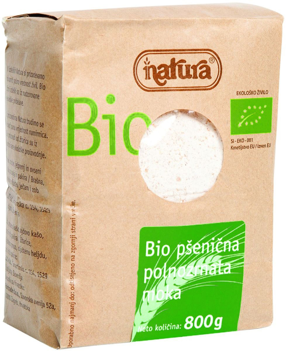 Zito Natura Bio Мука пшеничная цельнозерновая, 800 г3400102 Zito Natura Bio Мука пшеничная цельнозерновая, 800 г3400102Биологически произведенная мука из цельного зерна Zito Natura Bio - это не только вкус, но и вся польза цельных зерен. Это важный компонент здорового и полноценного питания, так как она также содержит внешний слой и проростки зерен. Она богата витаминами, ферментными и балластными веществами. Органические продукты Natura имеют маркировку в соответствии с законодательством и европейскую экологическую маркировку сертифицированных органических продуктов питания, так как при их производстве не используются удобрения и распылители, запрещенные в органическом производстве и обработке. Органические продукты произведены под контролем SI-EKO-001. Органические продукты Natura производятся в регионах, где природа пока еще живет своей жизнью. Они попадают на полки магазинов и на столы людей, выбирающих здоровое питание, в той же форме, в которой их создала природа: натуральными, питательными и здоровыми. Разнообразные натуральные зерна и семена обладают всеми свойствами злаков,...