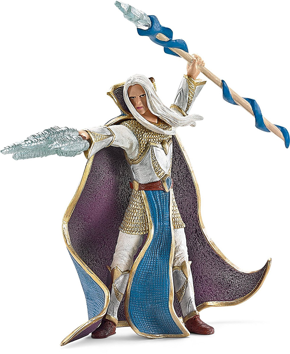 Schleich Фигурка Маг Орден Грифона70118 Schleich Фигурка Маг Орден Грифона70118Фигурка Schleich Маг. Орден Грифона станет прекрасным подарком для вашего ребенка. Она выполнена из каучукового пластика в виде мага в длинном плаще с копьем. Детали фигурки четкие и максимально детализированы, что привлечет внимание ребенка, который с огромным удовольствием будет играть с ней в ролевые игры. Такая фигурка непременно понравится вашему ребенку и станет замечательным украшением любой коллекции. Фокусник и волшебник стреляет ледяными молниями и способен заморозить все вокруг. Он бесстрашно вступает в схватку с противником, не боясь ни огня, ни ударов. Его боевое оружие поражает мгновенно и сковывает жертву несокрушимой коркой льда.