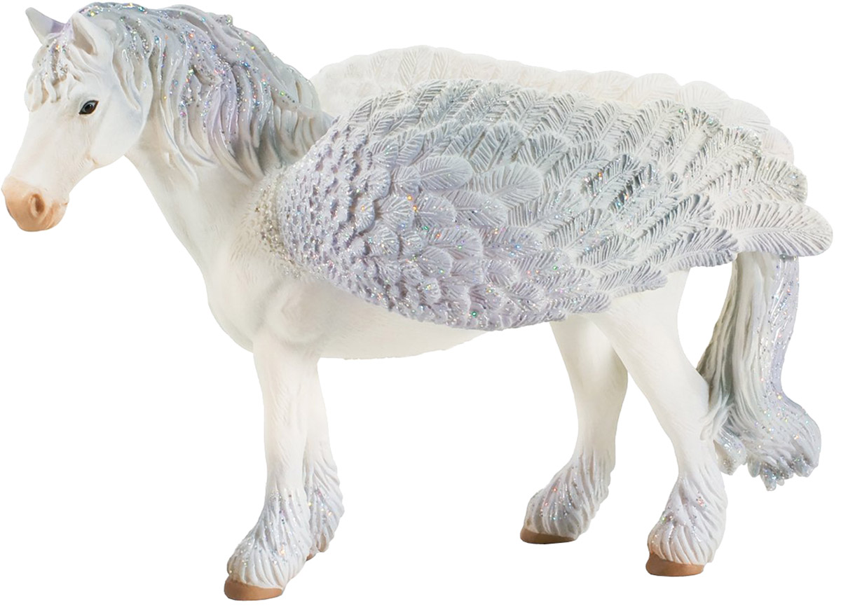 Schleich Фигурка Пегас70423 Schleich Фигурка Пегас70423Фигурка Schleich Пегас станет прекрасным подарком для вашего ребенка. Она выполнена из каучукового пластика в виде красивой лошади с крыльями. Детали фигурки четкие и максимально детализированы, что привлекает внимание детей, которые с огромным удовольствием будут играть с ней в ролевые игры. Такая фигурка непременно понравится вашему ребенку и станет замечательным украшением любой коллекции. Пегас - волшебный конь с крыльями. Никто так быстро и высоко не летает, как пегасы. Прекрасные и гордые создания. Когда видишь их в небе, они излучают мерцающий свет словно звезды. Никому в королевстве не дозволено оседлать пегаса.