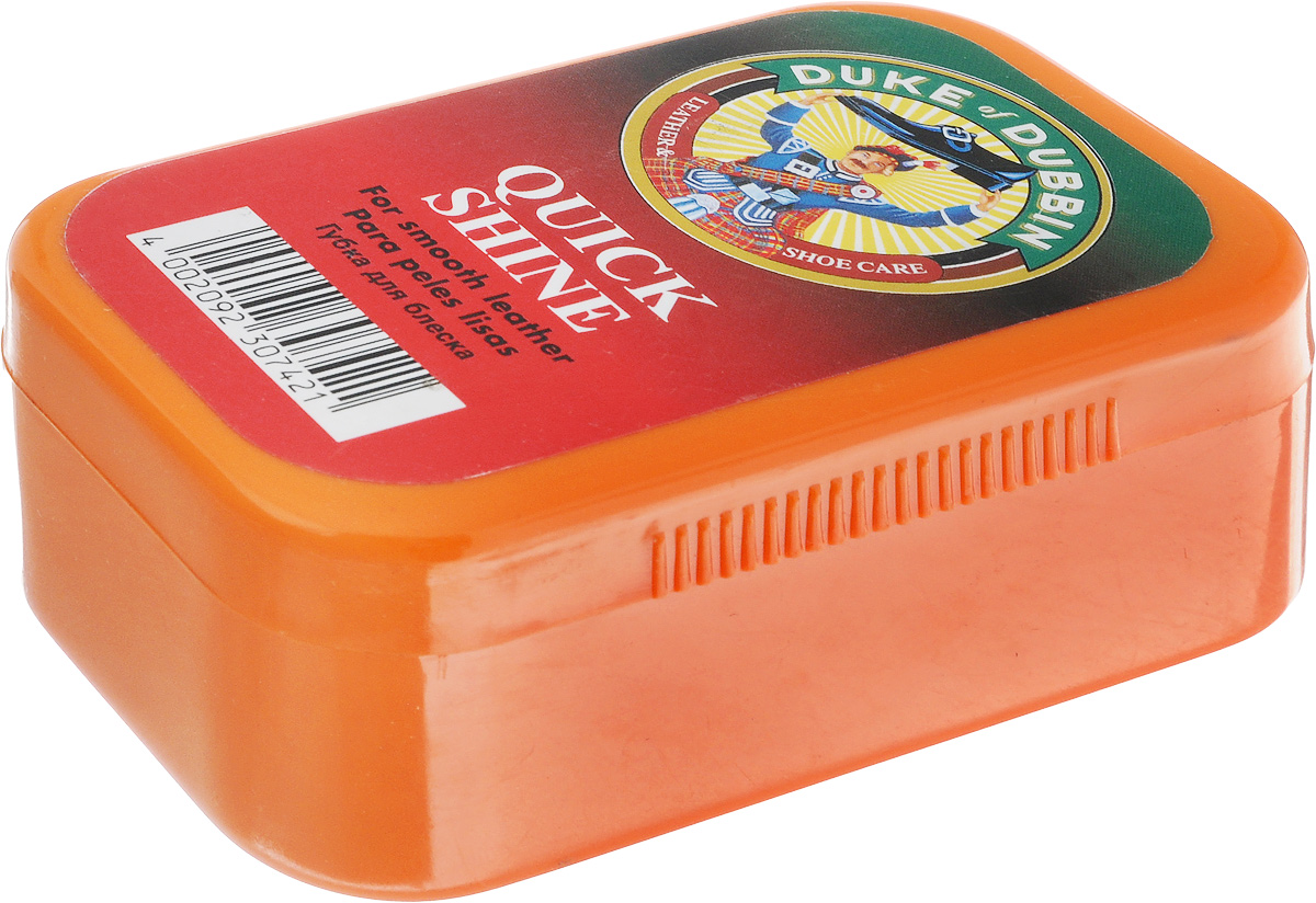 Губка для придания блеска обуви Duke of Dubbin Duke Quick Shine, цвет: бесцветный7420 000 Губка для придания блеска обуви Duke of Dubbin Duke Quick Shine, цвет: бесцветный7420 000Губка Duke of Dubbin Duke Quick Shine предназначена для придания блеска обуви из всех видов гладкой кожи. Имеет удобную пластиковую коробку, которая пропитана специальной эмульсией. Состав: пластмасса, поролон, пропитка на основе силикона.