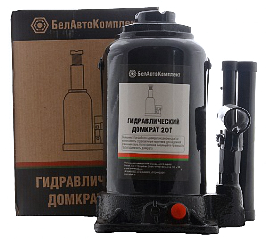 Домкрат бутылочный "БелАвтоКомплект", с двумя клапанами, 20 т Домкрат бутылочный "БелАвтоКомплект", с двумя клапанами, 20 т