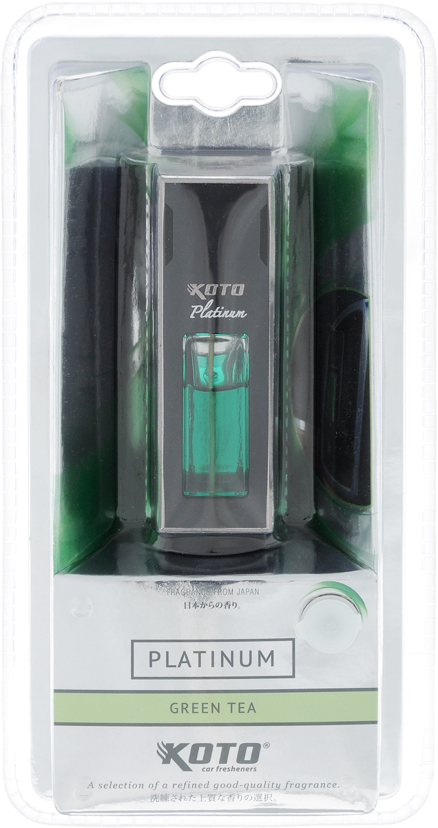 Ароматизатор автомобильный Koto Platinum. Green tea, 12 млFDL-114 Ароматизатор автомобильный Koto Platinum. Green tea, 12 млFDL-114Ароматизатор Koto Platinum. Green tea эффективно устраняет неприятные запахи и придает легкий приятный аромат. Изделие предназначено для размещения в автомобиле на дефлекторе с помощью клипсы.