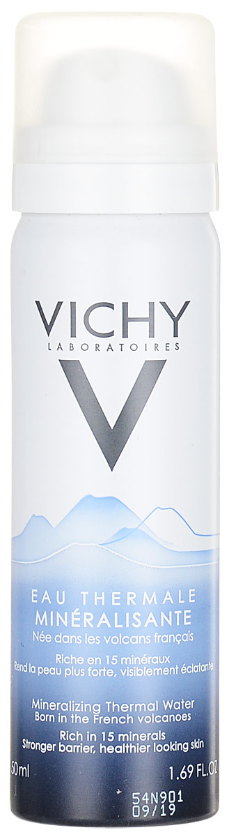 Vichy Термальная вода Спа, 50 млM5030800 Vichy Термальная вода Спа, 50 млM5030800Самая высокоминерализованная вода во Франции. Её благотворное влияние на кожу связано не только с минеральным составом (17 минералов и 13 микроэлементов), но и с уникальными природными качествами. Входит в состав почти всех средств VICHY. Увлажняет, успокаивает кожу. Устраняет покраснения, раздражение, ощущение дискомфорта.