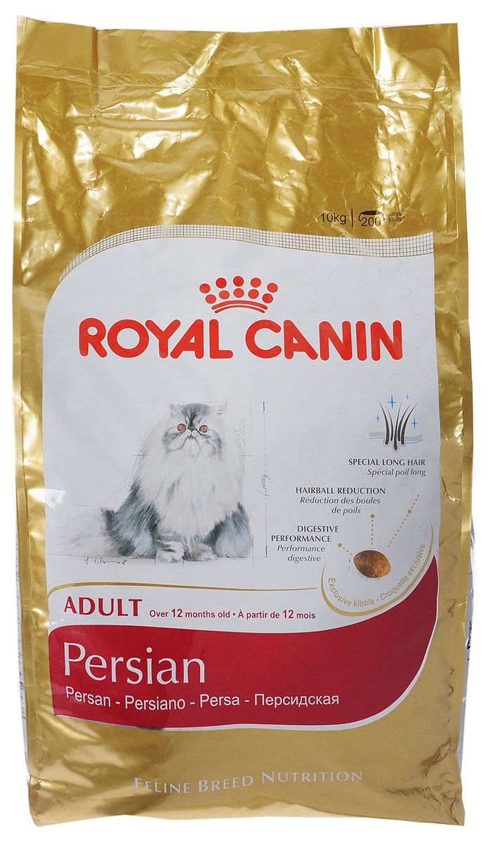 Корм сухой Royal Canin Persian Adult, для взрослых кошек персидских пород старше 12 месяцев, 10 кг453100-538100 Корм сухой Royal Canin Persian Adult, для взрослых кошек персидских пород старше 12 месяцев, 10 кг453100-538100Royal Canin Persian Adult - полнорационный корм для взрослых кошек персидских пород старше 12 месяцев. Предки персидских кошек были любимцами европейской аристократии, и до сих пор эта порода остается наиболее известной и почитаемой во всем мире! Персидскую кошку ценят не только за ее невероятную красоту, но и за благородный мягкий характер. Спокойствие и безмятежность - вот жизненное кредо этой утонченной аристократки. Ни одна кошка не может похвастать такой же густой и длинной шерстью: у персидской кошки она достигает 20 см в области воротника. Для поддержания здоровья этой чувствительной шерсти требуются регулярный уход и защита. Помимо всего прочего персидские кошки отличаются разнообразием окрасов: на данный момент существует более 200 видов расцветки шерсти этих обаятельных животных. Персидские кошки глотают немало шерсти во время ежедневного вылизывания. Непрерывный процесс линьки усугубляется домашним образом жизни. Чтобы предотвратить образование...