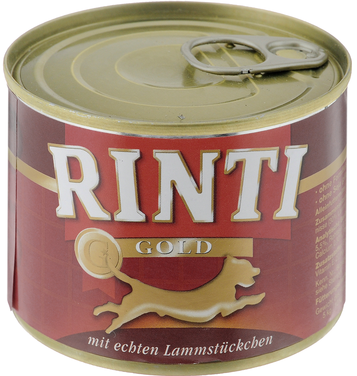 Консервы для собак Rinti Gold, c ягненком, 185 г91032 Консервы для собак Rinti Gold, c ягненком, 185 г91032Полноценный корм для собак Rinti Gold не содержит искусственного мяса, красителей и сои. Подходит для любых пород собак. Консервы содержат свежеприготовленное мясо ягненка. Полнорационный продукт, содержащий все необходимые витамины и минералы, сбалансированный для поддержания оптимального здоровья вашего питомца! Корм не вызывает аллергии. Товар сертифицирован.