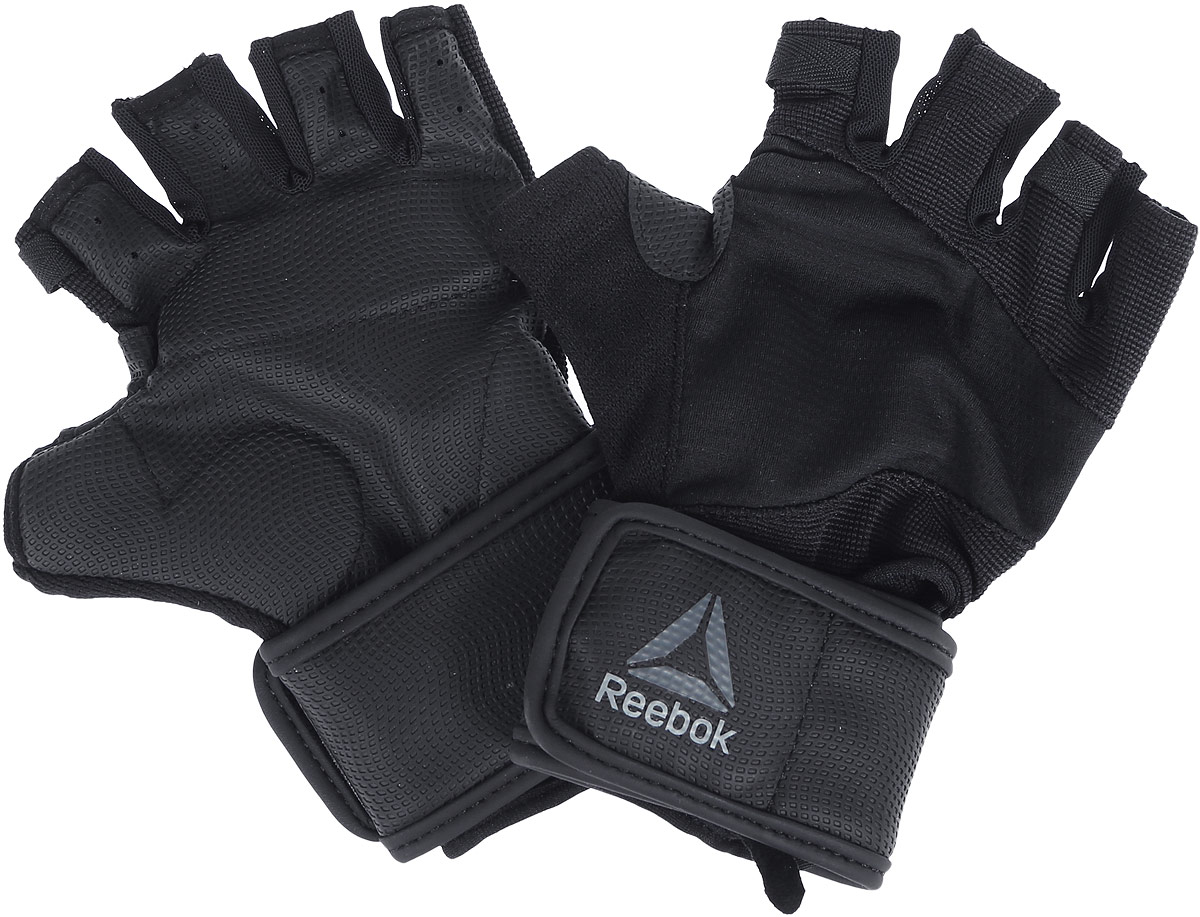 Перчатки для фитнеса Reebok Os U Wrist Glove, цвет: черный. BK6293. Размер L (22)BK6293 Перчатки для фитнеса Reebok Os U Wrist Glove, цвет: черный. BK6293. Размер L (22)BK6293Перчатки Reebok Os U Wrist Glove надежно защищают руки во время упражнений с весами. Поддержка запястий защитит суставы, а технология Speedwick отводит влагу с поверхности кожи, оставляя ощущение сухости и комфорта. Амортизирующие силиконовые вставки на ладонях поглощают энергию удара, а сетчатая структура обеспечивает эффективную вентиляцию. Перчатки выполнены из нескольких материалов для вентиляции и уверенного хвата. Ремешок на запястье служит для оптимальной посадки.