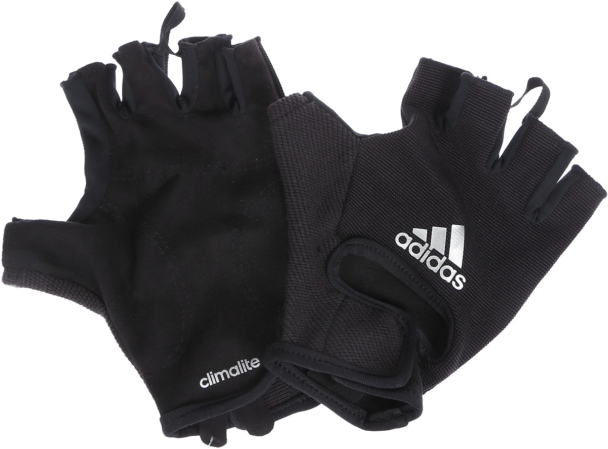 Перчатки для фитнеса adidas Clite Vers Glov, цвет: черный. S99622. Размер XL (24)S99622 Перчатки для фитнеса adidas Clite Vers Glov, цвет: черный. S99622. Размер XL (24)S99622Эластичные тренировочные перчатки Adidas Clite Vers Glov обеспечат вашим рукам дополнительную защиту во время хвата. Выполнены из высококачественного материала (92% полиэстер, 8% эластан - сетка) с технологией Сlimalite эффективно отводит излишки влаги, а специальная вставка в области большого пальца - поглощает. Мягкая замшевая часть на ладони. Удобный ремешок на липучке для плотной посадки на запястье. Функциональная петелька между пальцами служит для легкого снимания.