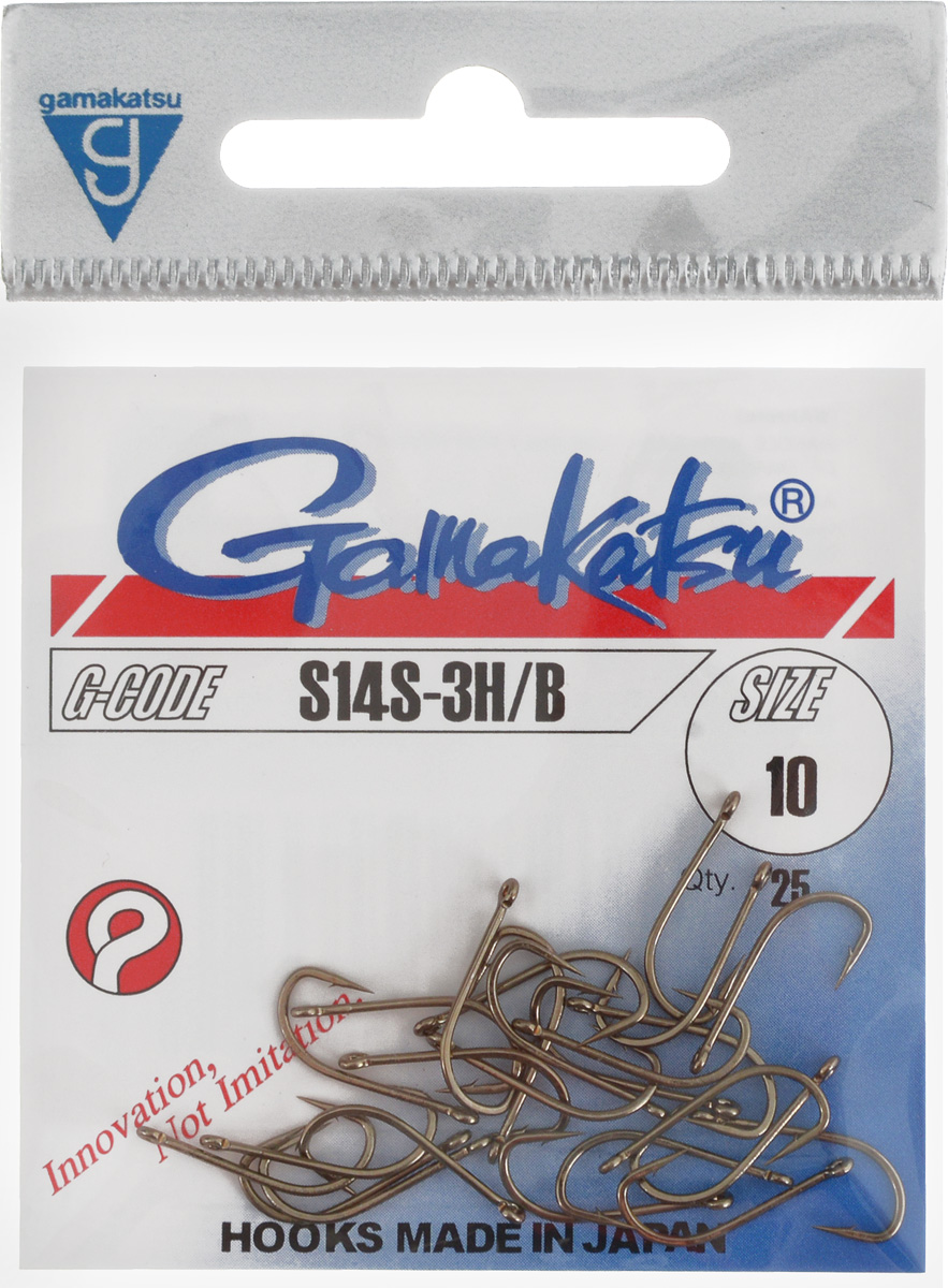 Крючок рыболовный Gamakatsu S14S-3H/B, размер 10, 25 шт14678401000 Крючок рыболовный Gamakatsu S14S-3H/B, размер 10, 25 шт14678401000Крючок Gamakatsu S14S-3H/B прекрасно подойдет для ловли рыбы. Изделие изготовлено из высококачественной и прочной стали. Подходит для нимф и сухих мушек. Крючок предназначен для рыбалки нахлыстом. Крючок идеально справляется с любой рыбой как на море, так и на спокойной воде. Размер: 10. Количество: 25 шт. Вид головки: кольцо.