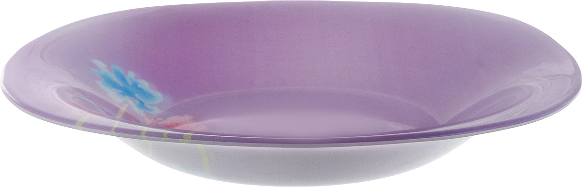 Тарелка суповая Luminarc Angel Purple, 20,5 х 20,5 смJ2107 Тарелка суповая Luminarc Angel Purple, 20,5 х 20,5 смJ2107Суповая тарелка Luminarc Angel Purple выполнена из ударопрочного стекла и украшена изображением цветов. Изделие сочетает в себе изысканный дизайн с максимальной функциональностью. Она прекрасно впишется в интерьер вашей кухни и станет достойным дополнением к кухонному инвентарю. Тарелка Luminarc Angel Purple подчеркнет прекрасный вкус хозяйки и станет отличным подарком. Размер тарелки (по верхнему краю): 20,5 х 20,5 см. Высота тарелки: 3 см.