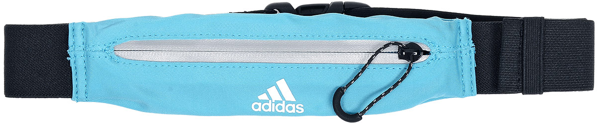 Сумка поясная для бега Adidas Running Belt, цвет: бирюзовый, черныйS96359 Сумка поясная для бега Adidas Running Belt, цвет: бирюзовый, черныйS96359Сумка Adidas Running Belt, выполненная из нейлона и эластана, оформлена символикой бренда. Сумка фиксируется на поясе с помощью эластичного ремешка с застежкой-фастекс. Изделие имеет одно отделение на застежке-молнии, в которое удобно положить ключи, деньги и другие мелочи. Изделие оснащено светоотражающими деталями. Такая поясная сумка для бега станет настоящей находкой, как для любителей, так и для профессиональных спортсменов, которые действительно серьезно подходят к экипировке.