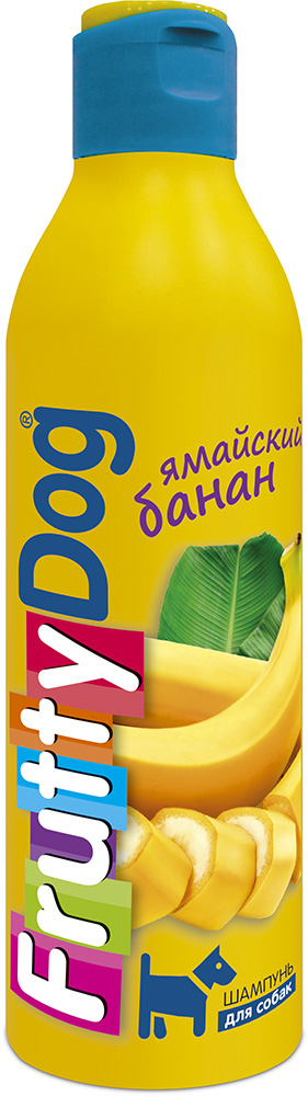 Шампунь для собак АВЗ FruttyDog. Ямайский банан, 250 мл65136 Шампунь для собак АВЗ FruttyDog. Ямайский банан, 250 мл65136Шампунь для собак с ярким ароматом банана, подходит ля частого применения