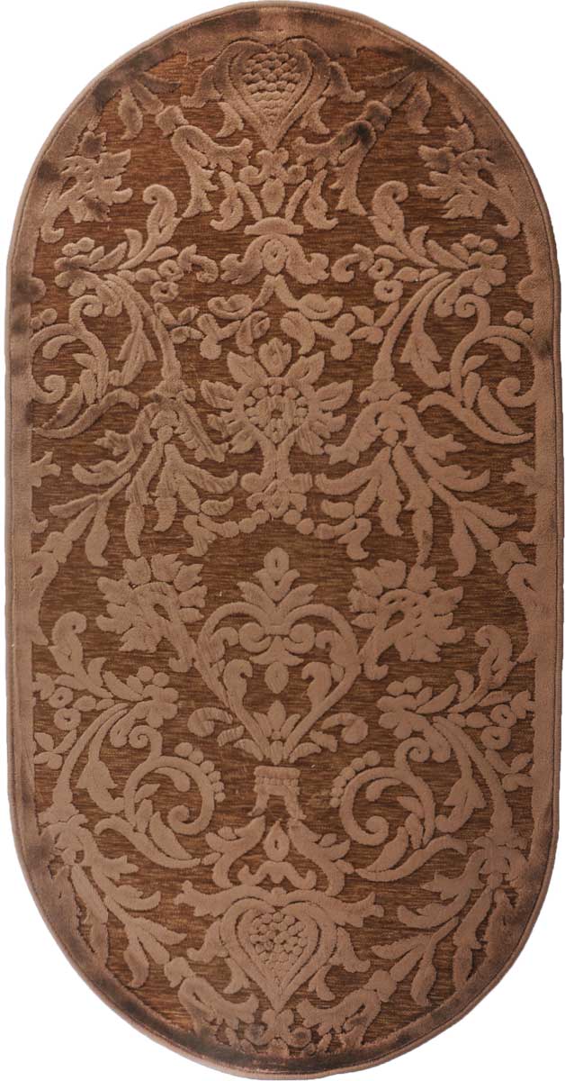 Ковер ART Carpets Платин, овальный, цвет: коричневый, 80 х 150 см203420130212182813 Ковер ART Carpets Платин, овальный, цвет: коричневый, 80 х 150 см203420130212182813Ковер ART Carpets Платин изготовлен из 100% акрила. Структура волокна гладкая, поэтому грязь не будет въедаться и скапливаться на ворсе. Практичный и Ф износоустойчивый ворс не истирается и не накапливает статическое электричество. Ковер обладает хорошими показателями теплостойкости и шумоизоляции. Оригинальный рисунок позволит гармонично оформить интерьер комнаты, гостиной или прихожей. За счет невысокого ворса ковер легко чистить. При надлежащем уходе ковер прослужит долго, не утратив ни яркости узора, ни блеска ворса, ни упругости. Самый простой способ избавить изделие от грязи - пропылесосить его с обеих сторон (лицевой и изнаночной). Хранить рекомендуется в свернутом рулоном виде.