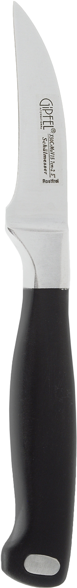 Нож для овощей Gipfel Professional Line, изогнутый, длина лезвия 7 см6721 Нож для овощей Gipfel Professional Line, изогнутый, длина лезвия 7 см6721Овощной нож Gipfel Professional Line выполнен из высокоуглеродистой легированной нержавеющей стали (с повышенным содержанием углерода). Ножи из высокоуглеродистой нержавеющей стали относятся к ножам более высокого класса. Эти ножи сочетают в себе все самые лучшие свойства углеродистой и нержавеющей стали. Высокое содержание углерода способствует долгому сохранению заточки, а нержавеющая сталь обеспечивает устойчивость к коррозии и пятнообразованию. Ножи из высокоуглеродистой стали имеют в составе сплава дополнительные элементы, например, молибден, ванадий. Их наличие способствует увеличению твердости, времени сохранения заточки и режущей способности. Пластиковая ручка способствует комфортному использованию ножа. Длина лезвия ножа: 7 см. Общая длина ножа: 17,5 см.