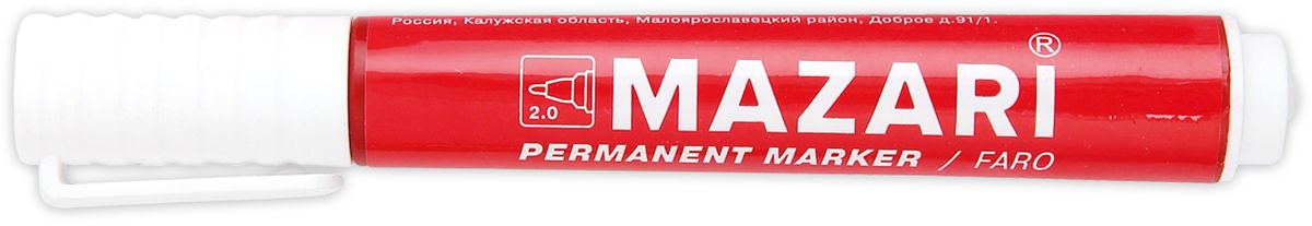 Mazari Маркер перманентный Faro цвет красныйМ-5002_красный Mazari Маркер перманентный Faro цвет красныйМ-5002_красныйМаркер перманентный FARO, КРАСНЫЙ, пулевидный пиш.узел 2мм