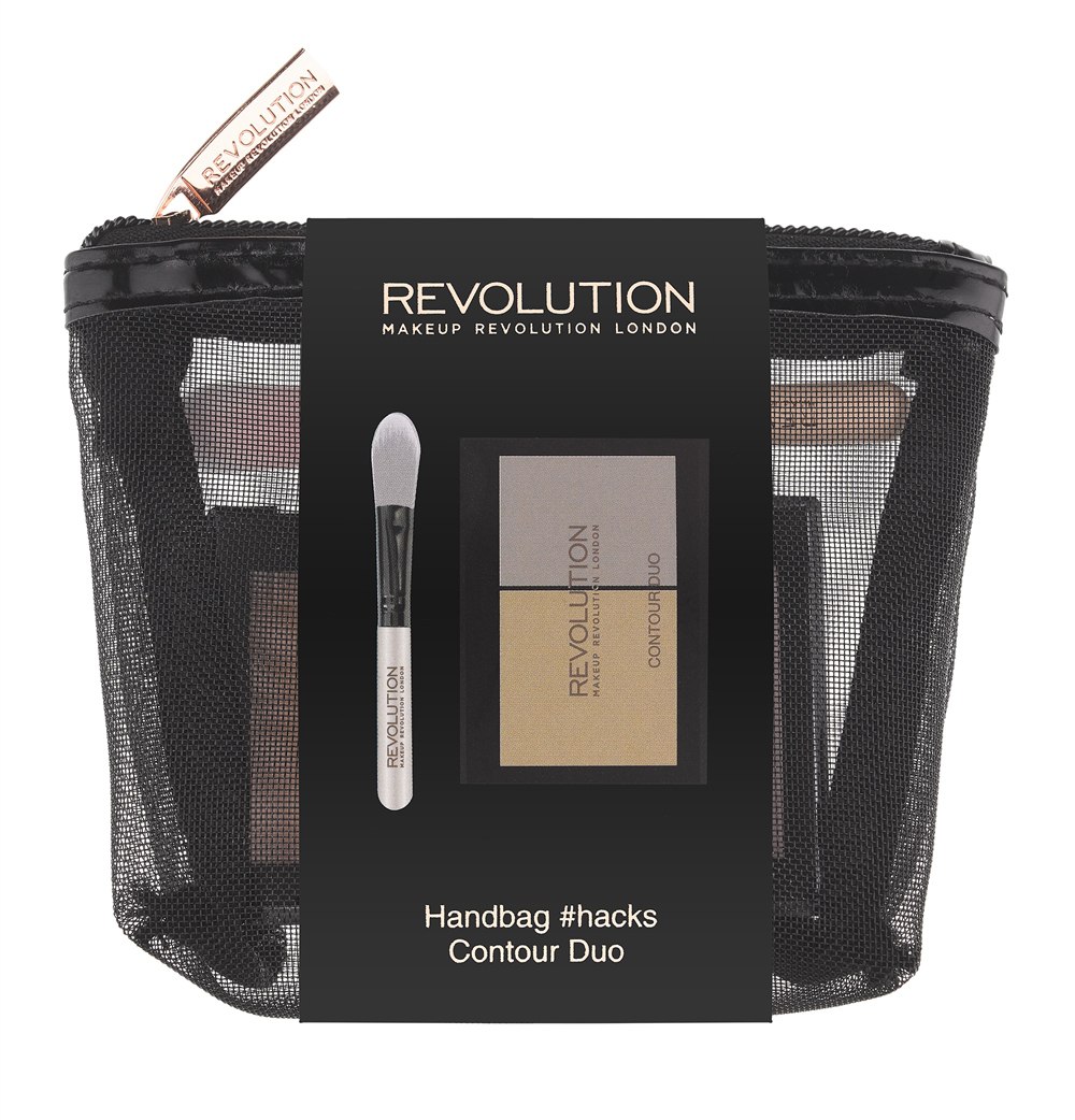 Makeup Revolution Набор для макияжа Handbag #hacks Contour Duo20217 Makeup Revolution Набор для макияжа Handbag #hacks Contour Duo20217Все, что нужно для контуринга, - в одной компактной косметичке! Палетка для безупречного контуринга Contour Duo, включающая матовый оттенок контурирующей пудры и сияющий хайлайтер, а также мини-кисть для их нанесения и растушевки - в стильной компактной косметичке.
