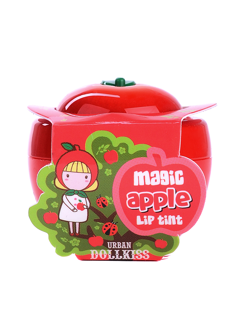 Urban Dollkiss Тинт для губ яблоко Apple Magic Lip Tint, 6 грБХ29 Urban Dollkiss Тинт для губ яблоко Apple Magic Lip Tint, 6 грБХ29Тинт не только дарит губам нежные и естественные цвета, но и ухаживает за кожей губ. Витамины А, С и Е, масло ши и экстракты яблока, персика или лимона увлажняют, питают и смягчают кожу губ, защищают ее от обветривания и агрессивного воздействия УФ-излучения. Тинт устраняет шелушения и сухость, разглаживает кожу, ускоряет заживление потрескавшейся кожи, делает кожу губ упругой, эластичной, мягкой и шелковистой. Создает эффект ненакрашенных влажных губ, придает им чуть большую пухлость и насыщенный оттенок. Тинт быстро проявляется на губах: лимонный тинт окрашивает губы в нежный розовый цвет, а персиковый и яблочный – в нежные красные оттенки.