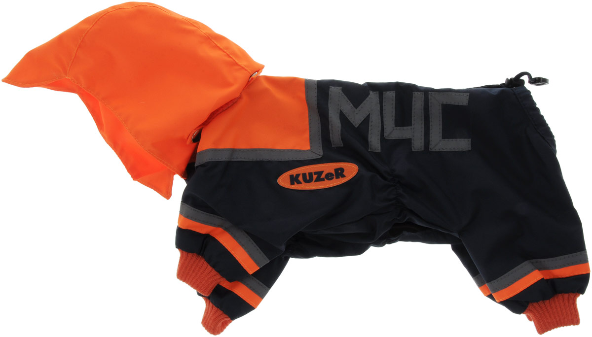 Комбинезон для собак Kuzer-Moda МЧС, для мальчика, двухслойный, цвет: черный, оранжевый. Размер XLKZ001738 Комбинезон для собак Kuzer-Moda МЧС, для мальчика, двухслойный, цвет: черный, оранжевый. Размер XLKZ001738Комбинезон Kuzer-Moda МЧС предназначен для собак мелких пород. Изделие отлично подойдет для прогулок в прохладную погоду. Комбинезон изготовлен из прочной ткани, которая сохранит тепло и обеспечит отличный воздухообмен. Комбинезон застегивается на кнопки, благодаря чему его легко надевать и снимать. Ворот, низ рукавов и брючин оснащены резинками, которые мягко обхватывают шею и лапки, не позволяя просачиваться холодному воздуху. На пояснице имеются затягивающиеся шнурки, которые также помогают сохранить тепло. Благодаря такому комбинезону простуда не грозит вашему питомцу, и он не даст любимцу продрогнуть на прогулке. Размер: XL. Обхват: груди: 50 см. Обхват шеи: 18 см.