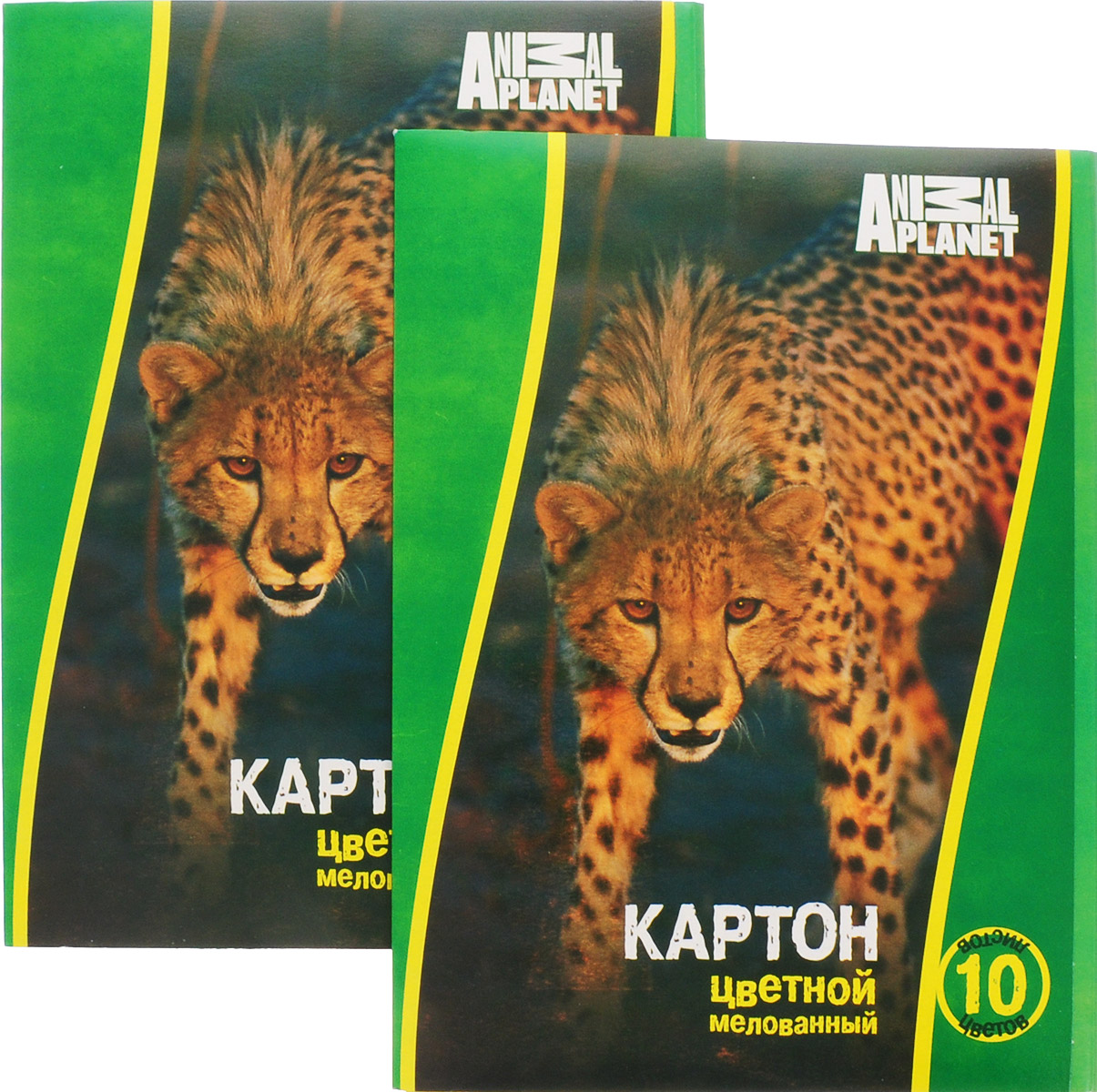 Action! Набор цветного мелованного картона Animal Planet 2 штAP-CC-10/10-2 Action! Набор цветного мелованного картона Animal Planet 2 штAP-CC-10/10-2Набор цветного мелованного картона Action! Animal Planet позволит создавать всевозможные аппликации и поделки. Набор включает две упаковки одностороннего цветного картона, в каждой 10 листов формата А4 следующих цветов: желтого, зеленого, красного, оранжевого, белого, черного, коричневого, синего, золотистого и серебристого. Каждый из наборов упакован в картонную папку с изображением животного либо птицы. Создание поделок из цветного картона позволяет ребенку развивать творческие способности, кроме того, это увлекательный досуг.