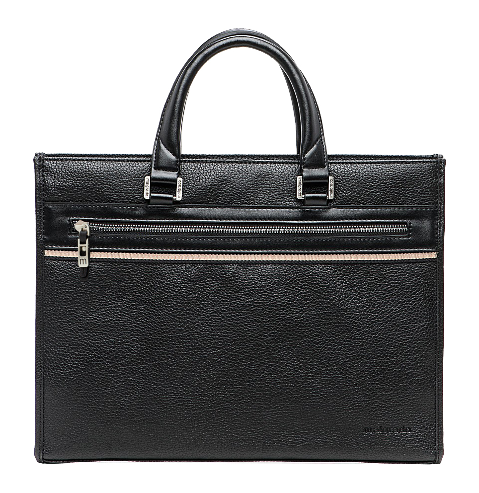 Сумка мужская Malgrado, цвет: черный. BR25-371C1520BR25-371C1520 black Сумка мужская Malgrado, цвет: черный. BR25-371C1520BR25-371C1520 blackСтильная мужская сумка Malgrado выполнена из натуральной кожи черного цвета. Сумка имеет одно основное отделение, которое закрывается на молнию. Внутри - два больших отделения, разделенных средником на молнии, вшитый кармашек на молнии, открытый кармашек, два кармашка для мелочей и телефона, три фиксатора для пишущих принадлежностей. С лицевой стороны расположен вшитый кармашек на молнии. Сумка оснащена двумя удобными ручками. Фурнитура - серебристого цвета. Стильная мужская сумка Malgrado идеально подчеркнет ваш образ. Характеристики: Материал: натуральная кожа, текстиль, металл. Размер сумки (ДхШхВ): 39 см х 3 см х 30 см. Высота ручек: 12 см. Цвет: черный.