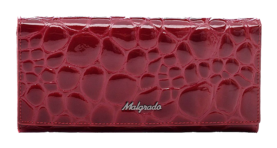 Кошелек женский Malgrado, цвет: красный. 72076B-38402D72076B-38402D Кошелек женский Malgrado, цвет: красный. 72076B-38402D72076B-38402DЖенский кошелек Malgrado изготовлен из натуральной кожи с декоративным тиснением под крокодила. Купюры вмещаются в полную длину. Закрывается кошелек при помощи клапана на кнопку. Внутри расположено три отделения для купюр, пять потайных отделений для бумаг, восемь кармашков для пластиковых карт и визиток, два отдела на молнии для мелочи, а также прозрачное окошко для фотографии. С задней стороны также имеется вшитое отделение на молнии для мелочи или бумаг. Такой кошелек стильно дополнит ваш образ и станет незаменимым аксессуаром. Кошелек упакован в подарочную металлическую коробку синего цвета.