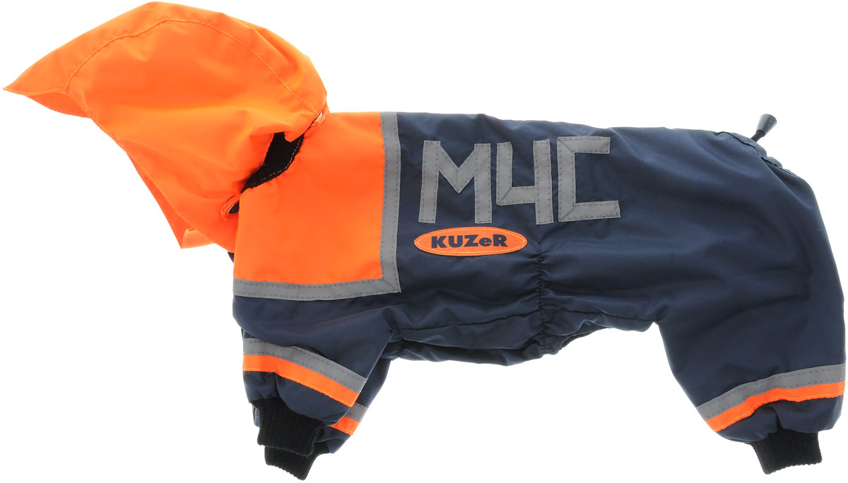 Комбинезон для собак Kuzer-Moda МЧС, для мальчика, двухслойный, цвет: синий, оранжевый. Размер 25KZ000514 Комбинезон для собак Kuzer-Moda МЧС, для мальчика, двухслойный, цвет: синий, оранжевый. Размер 25KZ000514Комбинезон Kuzer-Moda МЧС предназначен для собак мелких пород. Изделие отлично подойдет для прогулок в прохладную погоду. Комбинезон изготовлен из прочной ткани, которая сохранит тепло и обеспечит отличный воздухообмен. Комбинезон застегивается на кнопки, благодаря чему его легко надевать и снимать. Ворот, низ рукавов и брючин оснащены резинками, которые мягко обхватывают шею и лапки, не позволяя просачиваться холодному воздуху. На пояснице имеются затягивающиеся шнурки, которые также помогают сохранить тепло. Благодаря такому комбинезону простуда не грозит вашему питомцу, и он не даст любимцу продрогнуть на прогулке. Размер: 25. Обхват: груди: 36 см. Обхват шеи: 16 см.