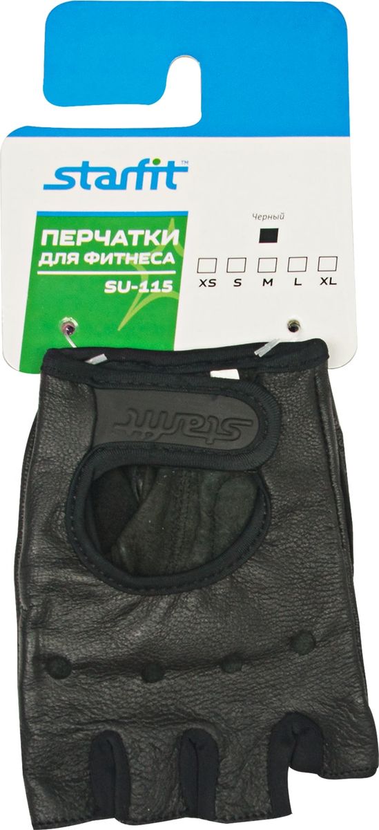 Перчатки для фитнеса Star Fit SU-115, цвет: черный. Размер XLУТ-00009547 Перчатки для фитнеса Star Fit SU-115, цвет: черный. Размер XLУТ-00009547Перчатки для фитнеса SU-115 от бренда STARFIT необходимы для безопасной тренировки со снарядами (грифы, гантели), во время подтягиваний и отжиманий. Они минимизируют риск мозолей и ссадин на ладонях. Характеристики: Материалы: 100% натуральная кожа Размеры: XS; S; M; L; XL Цвет: черный