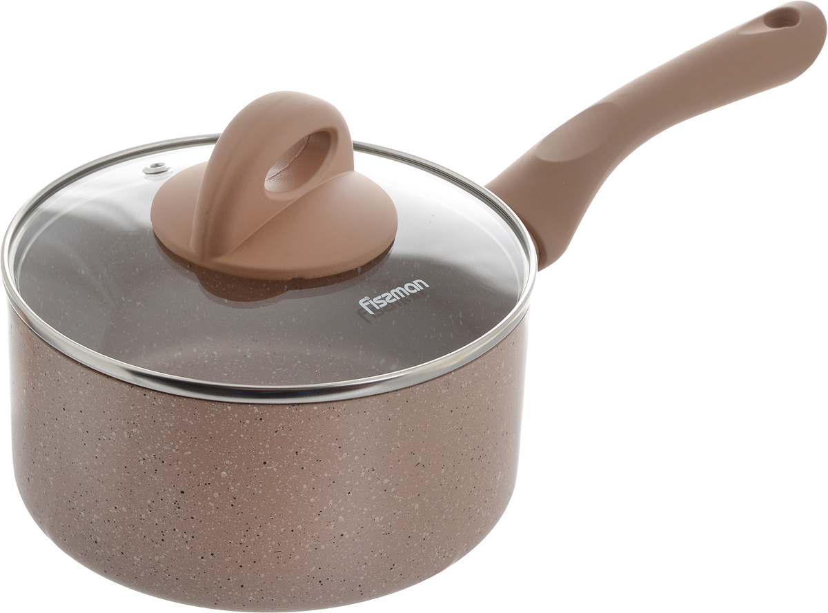 Ковш Fissman Latte с крышкой, с антипригарным покрытием, 1,5 лAL-4957.16 Ковш Fissman Latte с крышкой, с антипригарным покрытием, 1,5 лAL-4957.16Ковш Fissman Latte изготовлен из алюминия с антипригарным покрытием TouchStone, состоящим из нескольких слоев натуральной каменной крошки на основе минеральных компонентов. Такое покрытие долговечно, безопасно для здоровья и окружающей среды, оно обладает великолепными антипригарными свойствами. Ковш оснащен удобной бакелитовой ручкой, которая не нагревается в процессе приготовления пищи и не скользит в мокрых руках. Крышка, выполненная из стекла, позволит вам следить за процессом приготовления пищи. Крышка оснащена металлическим ободом и отверстием для выпуска пара. Ковш Fissman Latte создан, чтобы удовлетворить потребности самых взыскательных кулинаров и профессиональных шеф-поваров. Это результат сочетания уникального производственного процесса, современного дизайна, непревзойденного качества и использования передовых сертифицированных материалов. Подходит для использования на газовых, электрических, стеклокерамических и ...
